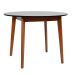 Mesa de Jantar Redonda Tóquio Preta e Castanho 100 cm