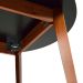 Mesa de Jantar Redonda Tóquio Preta e Castanho 100 cm