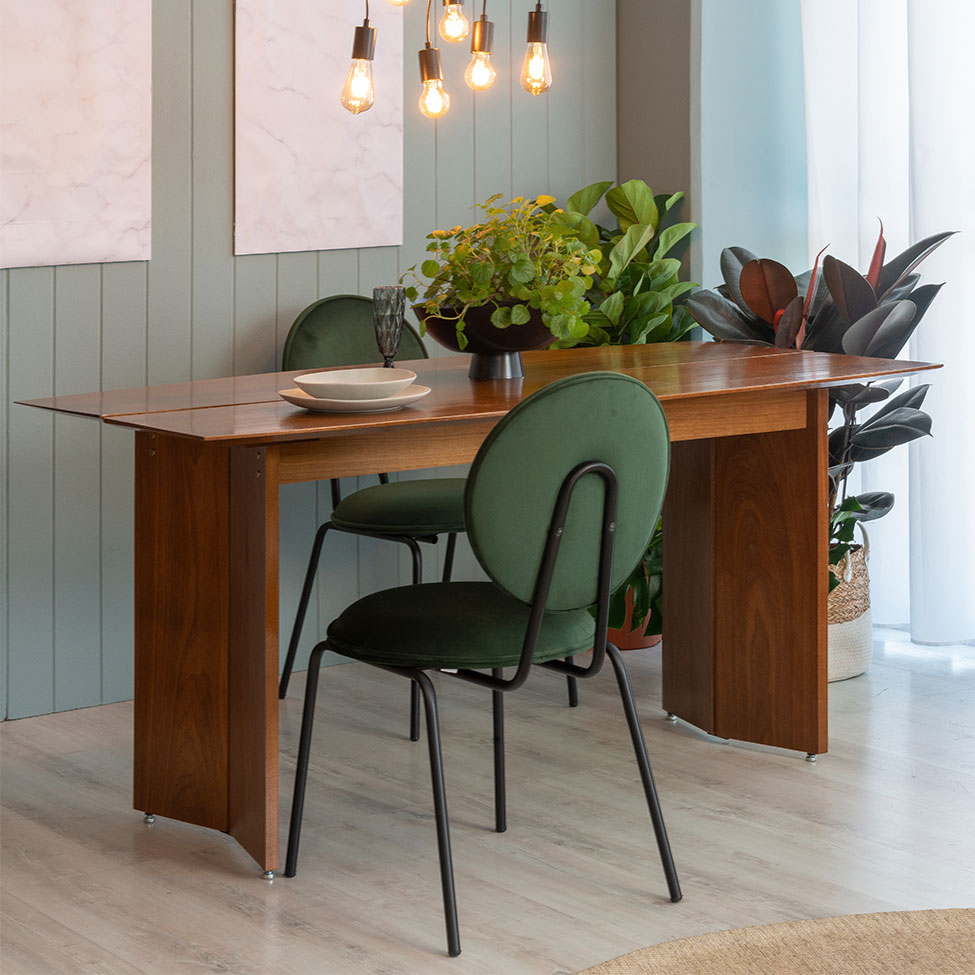 Mesa de Jantar Retangular Aruana Amêndoa