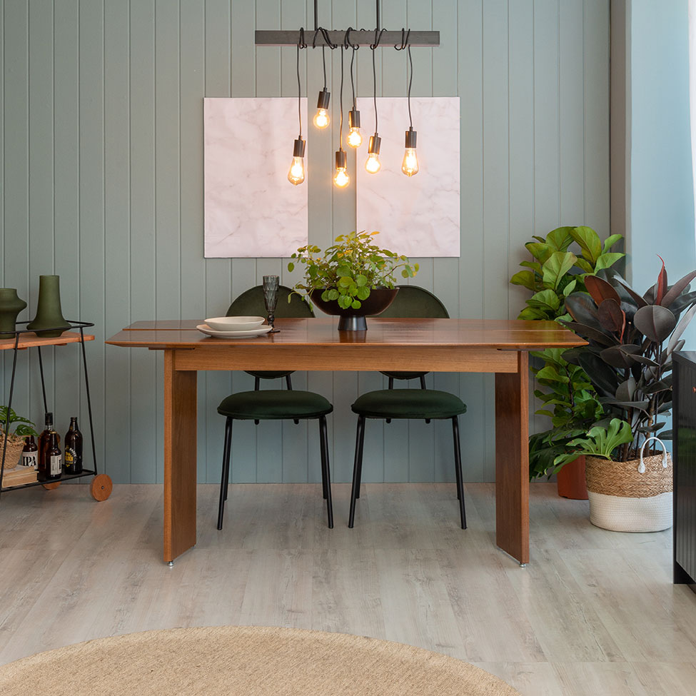 Mesa de Jantar Retangular Aruana Amêndoa