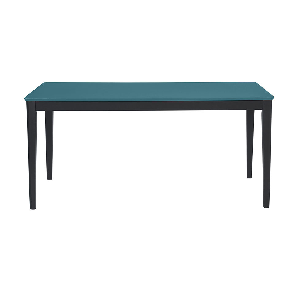 Mesa de Jantar Retangular Breakfast Azul e Grafite 160 cm