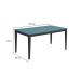Mesa de Jantar Retangular Breakfast Azul e Grafite 160 cm