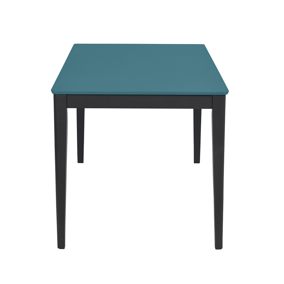 Mesa de Jantar Retangular Breakfast Azul e Grafite 160 cm