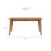Mesa de Jantar Retangular Elis Avelã 158 cm