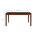 Mesa de Jantar Retangular Flute Preta e Amêndoa 150 cm
