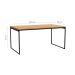 Mesa de Jantar Retangular Industrial Stanford Carvalho e Preta 160 cm