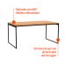 Mesa de Jantar Retangular Industrial Stanford Carvalho e Preta 160 cm