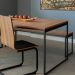 Mesa de Jantar Retangular Industrial Stanford Carvalho e Preta 160 cm