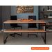 Mesa de Jantar Retangular Industrial Stanford Carvalho e Preta 160 cm