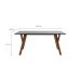 Mesa de Jantar Retangular Ipiranga Preta e Amêndoa 160 cm