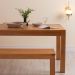 Mesa de Jantar Retangular Macaúba Madeira Maciça Amêndoa 160 cm