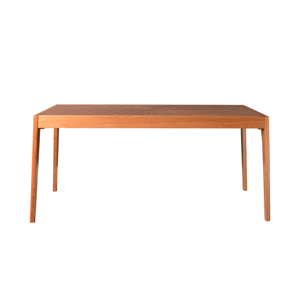 Mesa de Jantar Retangular Samambaia Madeira Maciça Avelã 159 cm