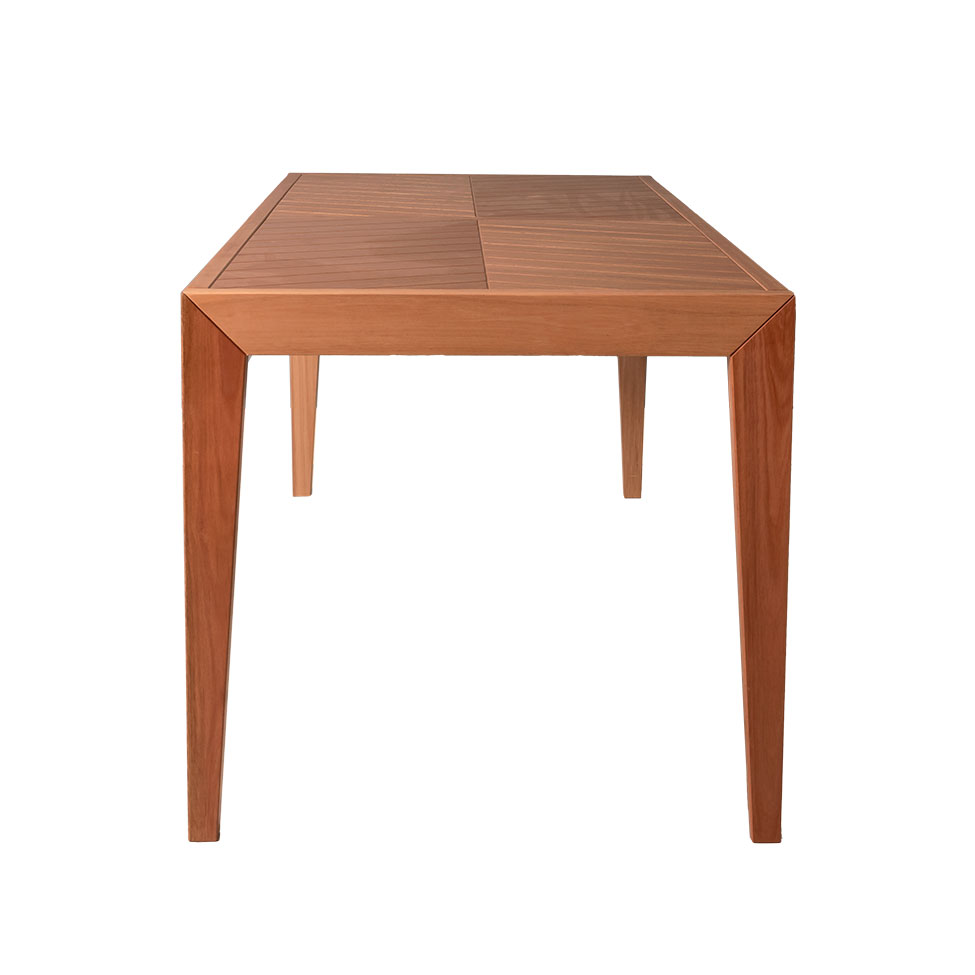 Mesa de Jantar Retangular Samambaia Madeira Maciça Avelã 159 cm