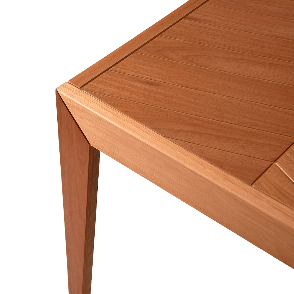 Mesa de Jantar Retangular Samambaia Madeira Maciça Avelã 159 cm