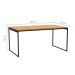 Mesa de Jantar Retangular Stanford Amêndoa e Preta 135 cm
