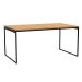 Mesa de Jantar Retangular Stanford Amêndoa e Preta 135 cm