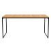Mesa de Jantar Retangular Stanford Amêndoa e Preta 135 cm