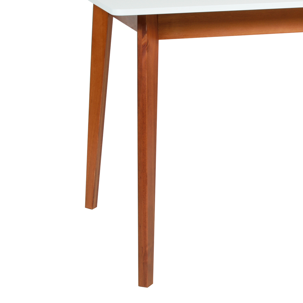 Mesa de Jantar Retangular Tóquio 1,20 Branco e Castanho