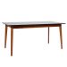 Mesa de Jantar Retangular Tóquio Preta e Castanho 160 cm