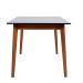 Mesa de Jantar Retangular Tóquio Preta e Castanho 160 cm