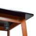 Mesa de Jantar Retangular Tóquio Preta e Castanho 160 cm