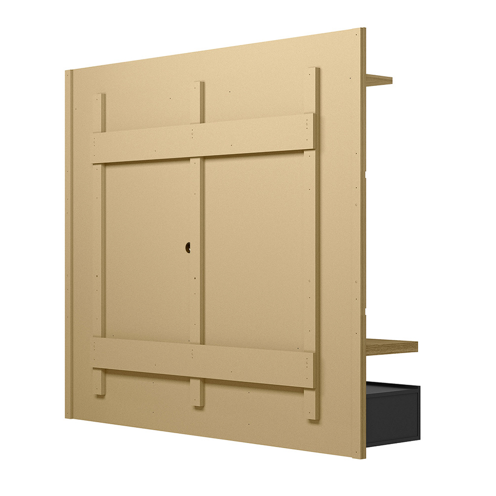 Painel para TV até 55 Polegadas Zeus Avelã e Preto