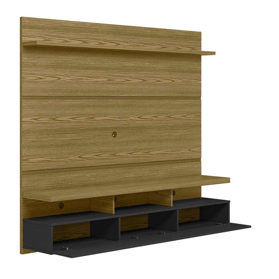 Painel para TV até 55 Polegadas Zeus Avelã e Preto