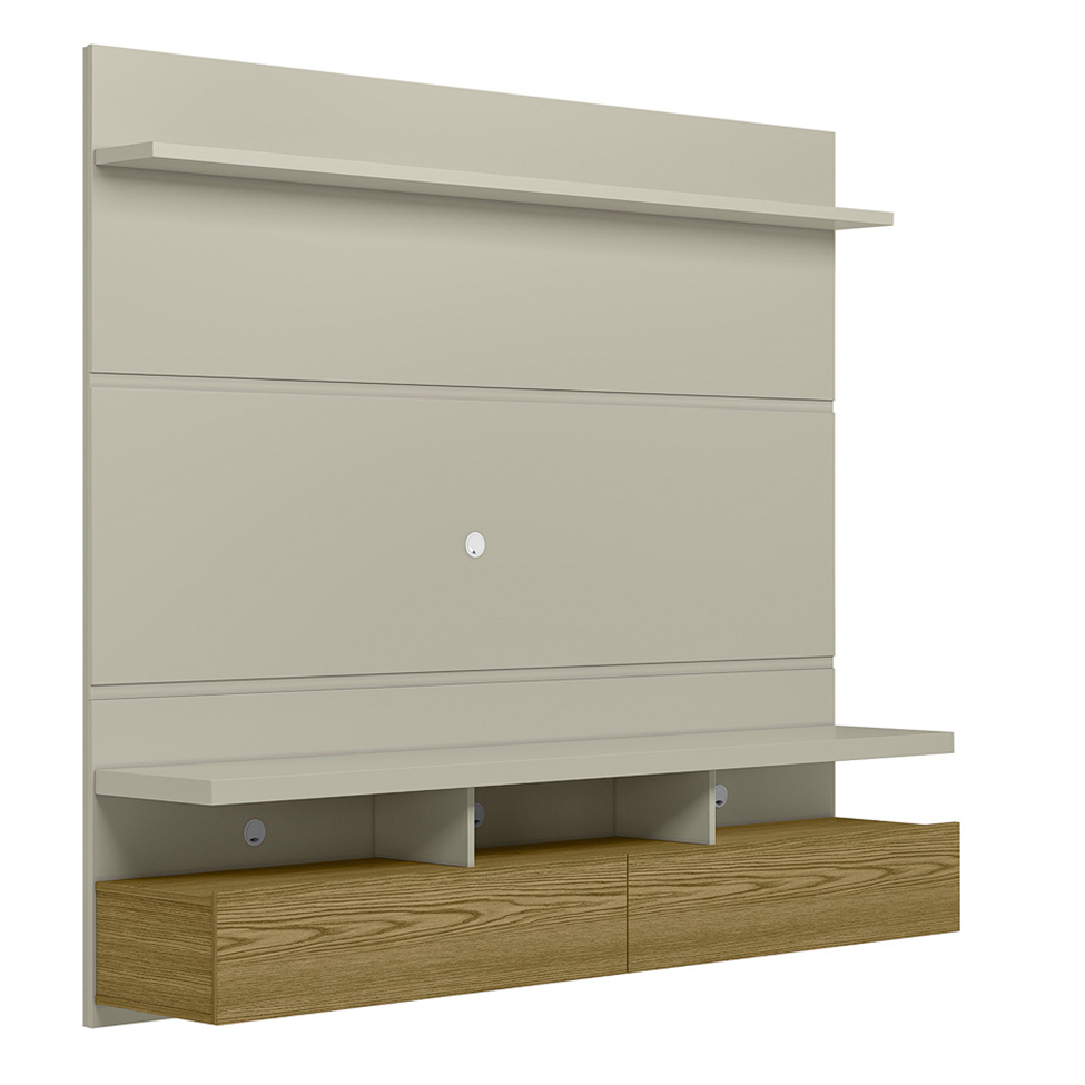 Painel para TV até 55 Polegadas Zeus Off White e Avelã