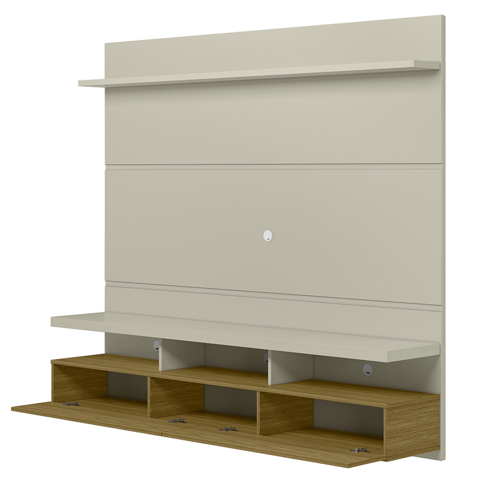 Painel para TV até 55 Polegadas Zeus Off White e Avelã