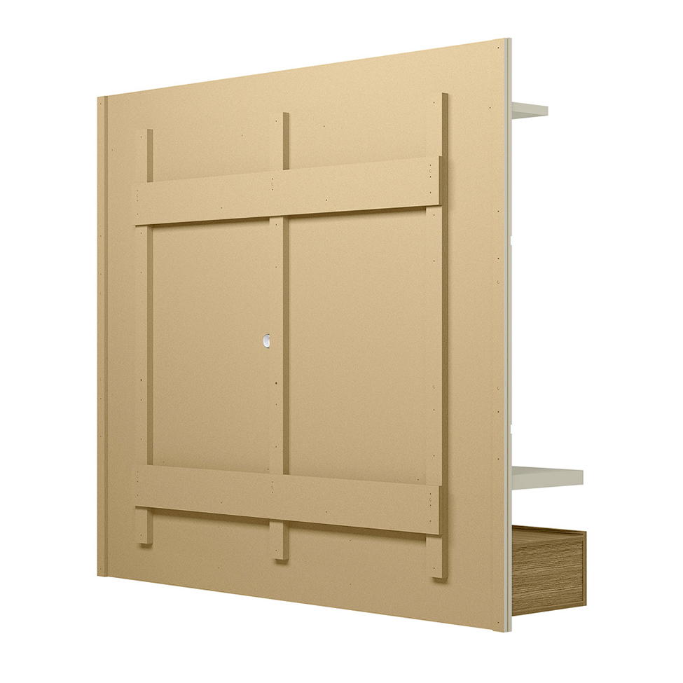 Painel para TV até 55 Polegadas Zeus Off White e Avelã