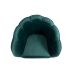Poltrona Ariel Base Aço Suede Esmeralda e Preta