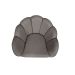 Poltrona Ariel Giratória Linho Fendi e Chocolate