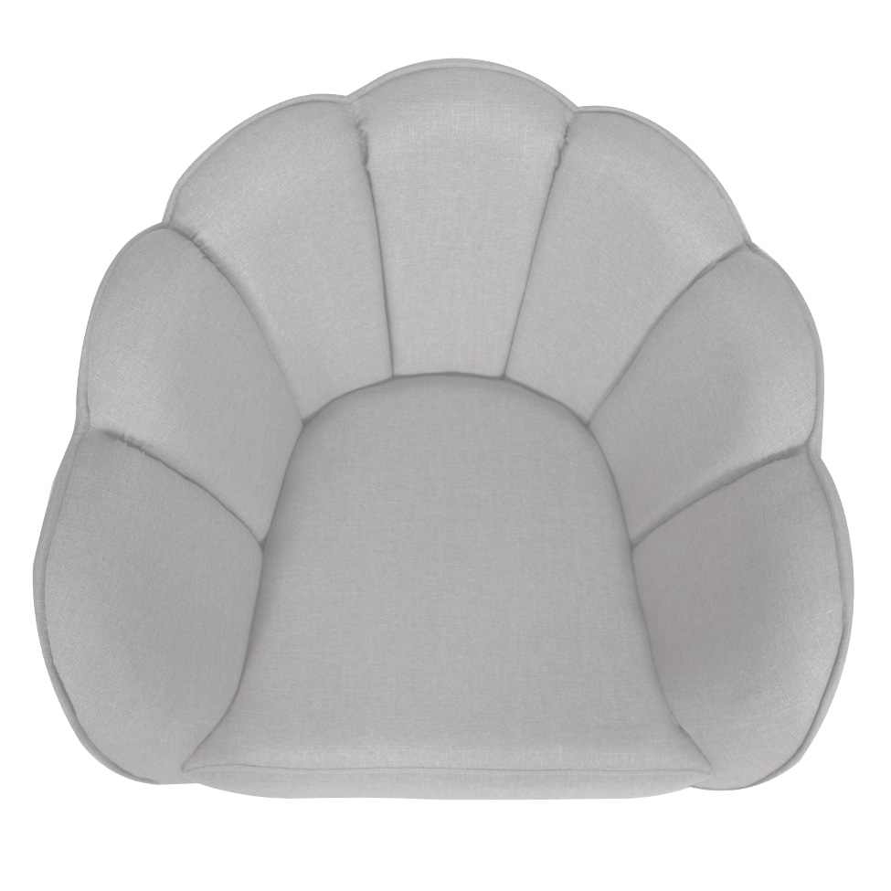 Poltrona Ariel Linho Creme e Dourada