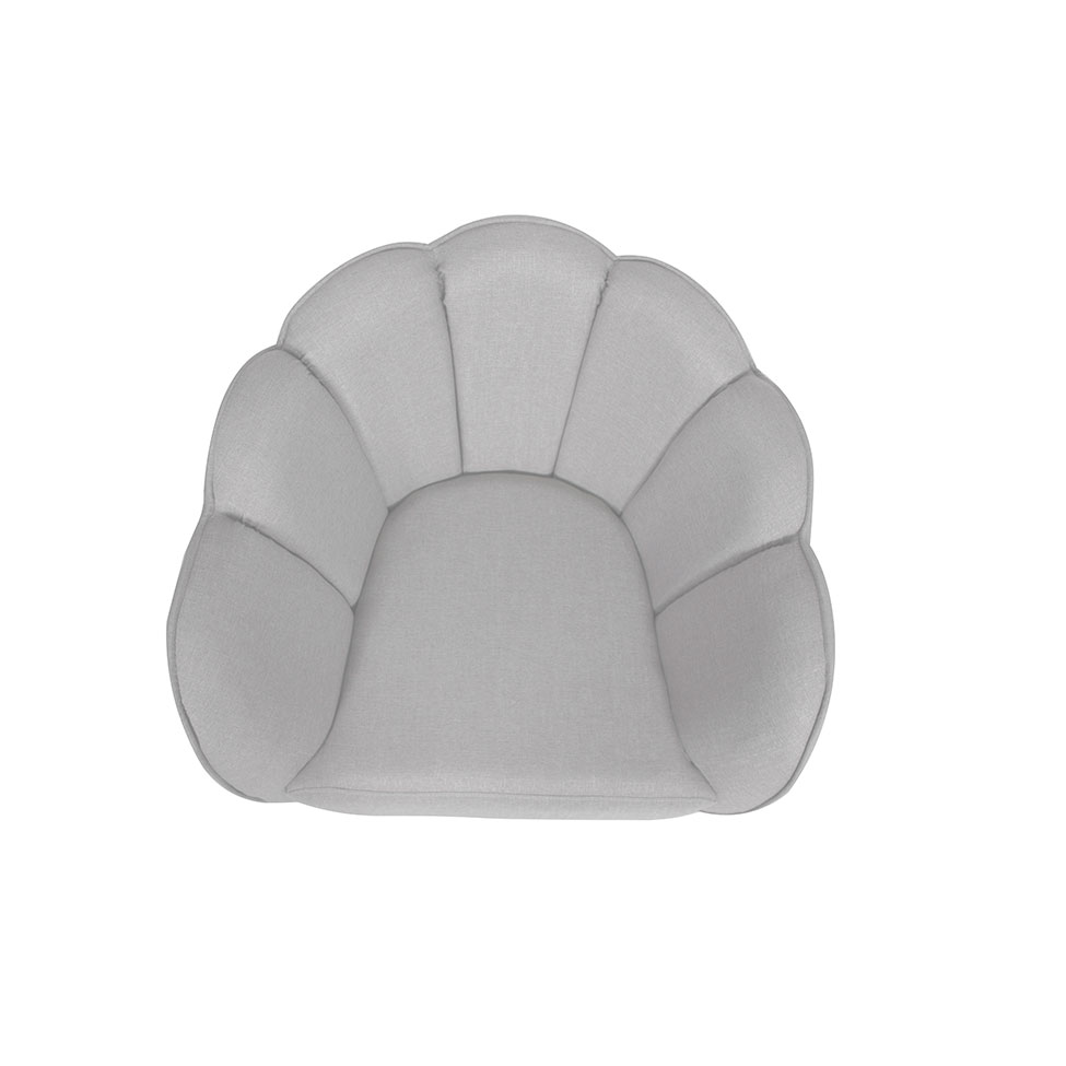 Poltrona Ariel Pé Palito Linho Creme e Cobre