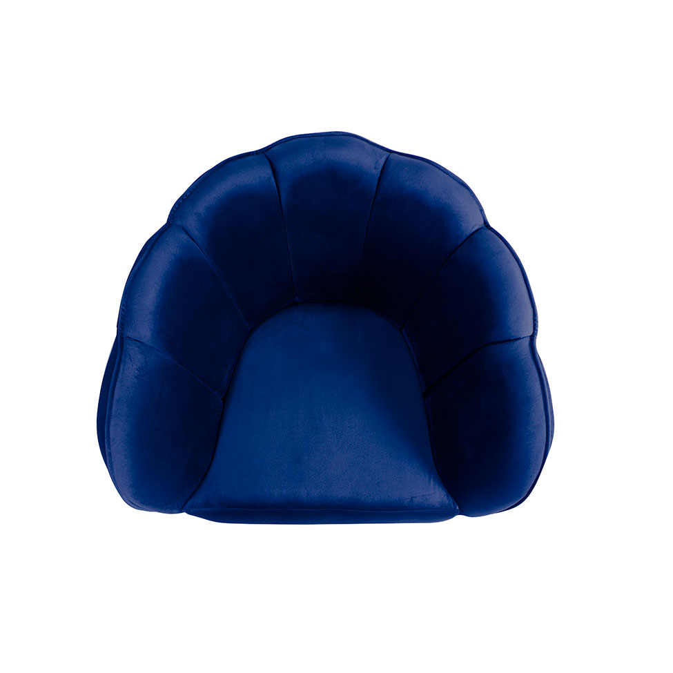 Poltrona Ariel Pé Palito Veludo Royal e Bronze