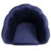 Poltrona Ariel Suede Azul Marinho e Dourada