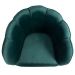 Poltrona Ariel Suede Esmeralda e Dourada