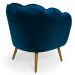 Poltrona Ariel Veludo Azul e Dourada
