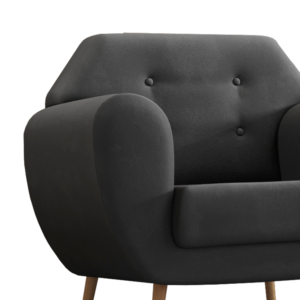 Poltrona Beegees Velosuede Grafite
