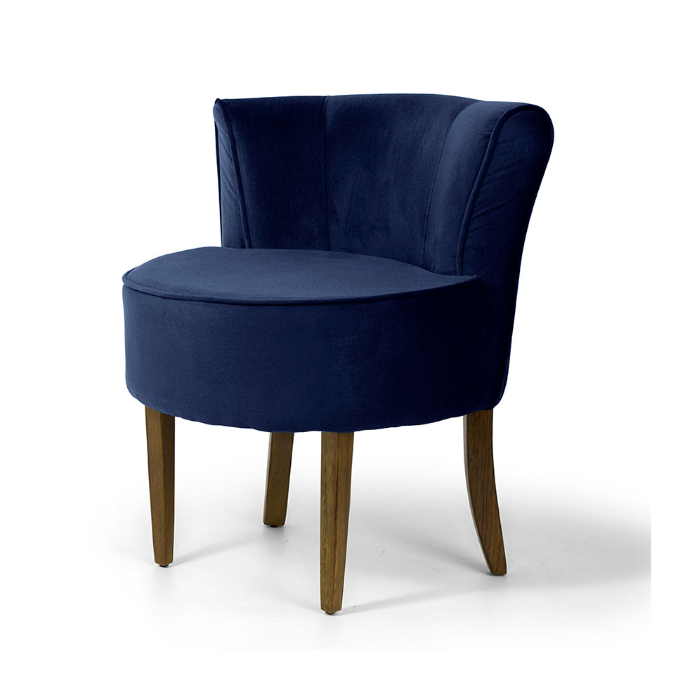 Poltrona Olivia I Veludo Azul