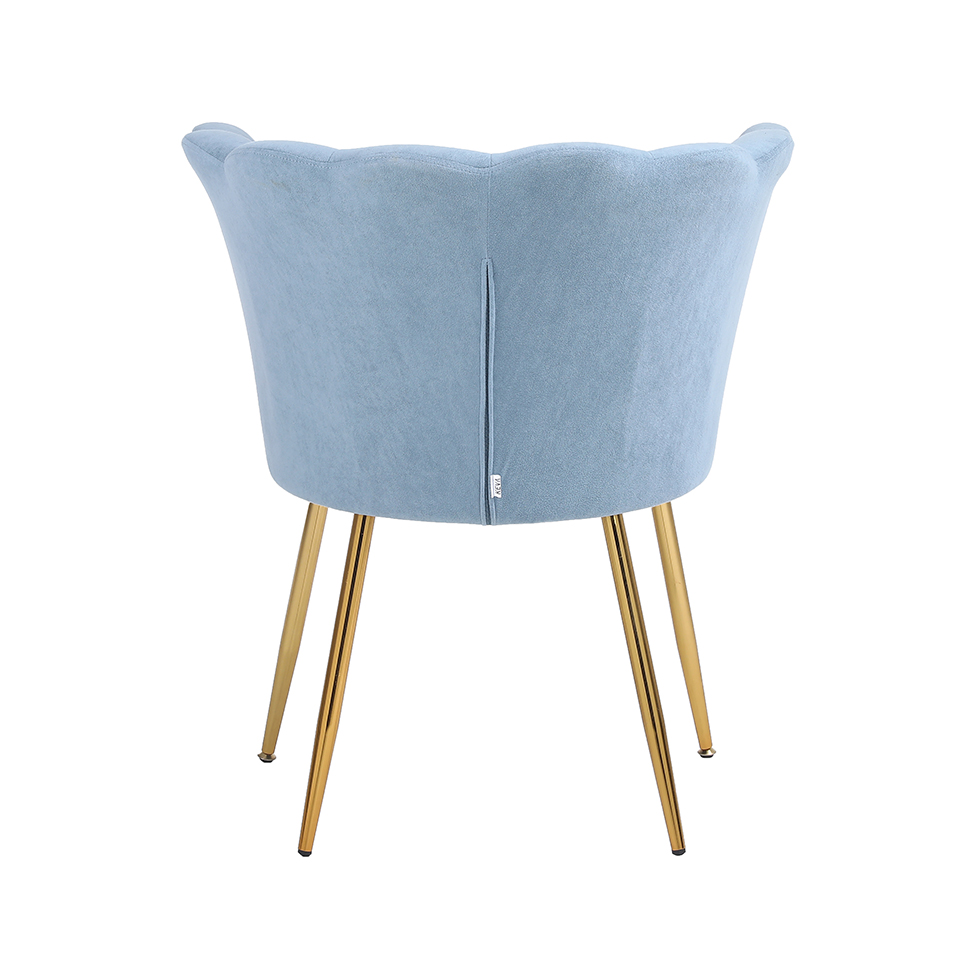 Poltrona Pétalas Aveludadas Eva Azul Claro