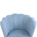 Poltrona Pétalas Aveludadas Eva Azul Claro