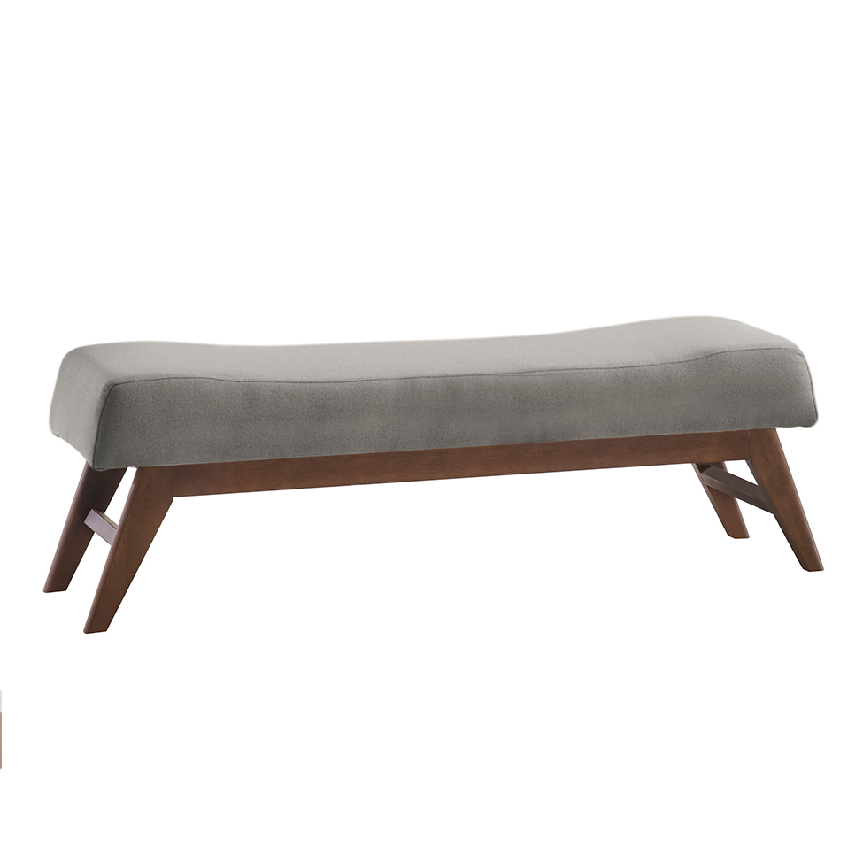 Puff Hórus Cinza e Imbuia 140 cm