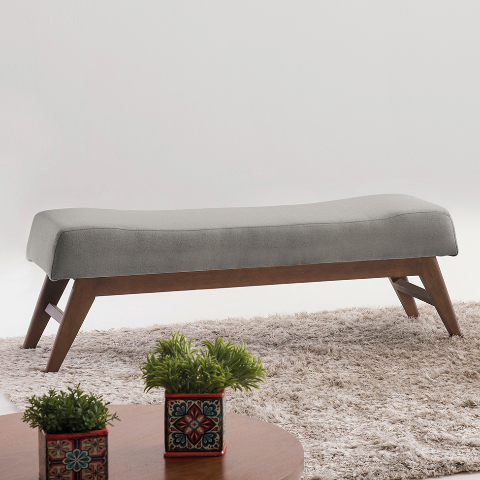 Puff Hórus Cinza e Imbuia 140 cm