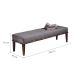 Puff Lívia Cinza e Imbuia 160 cm