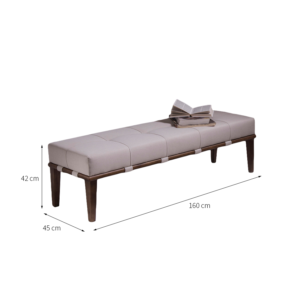 Puff Livia Bege 160 cm