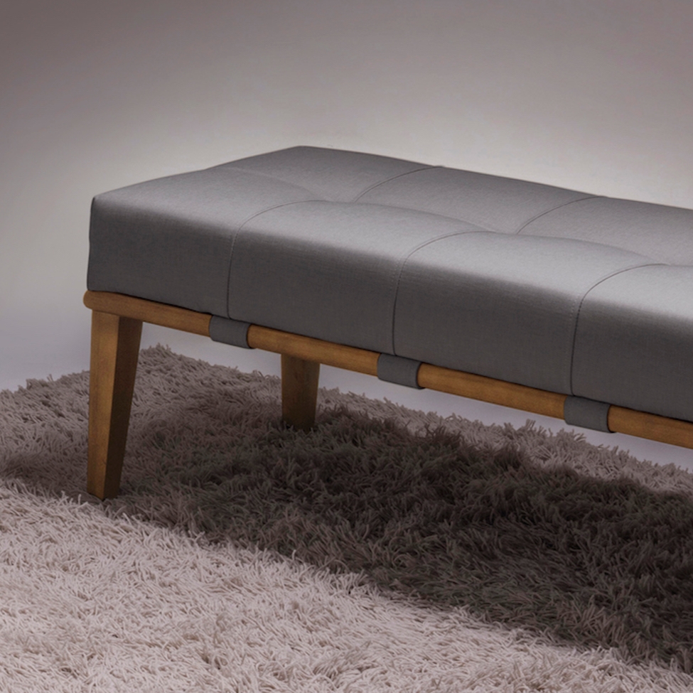 Puff Livia Cinza 100 cm