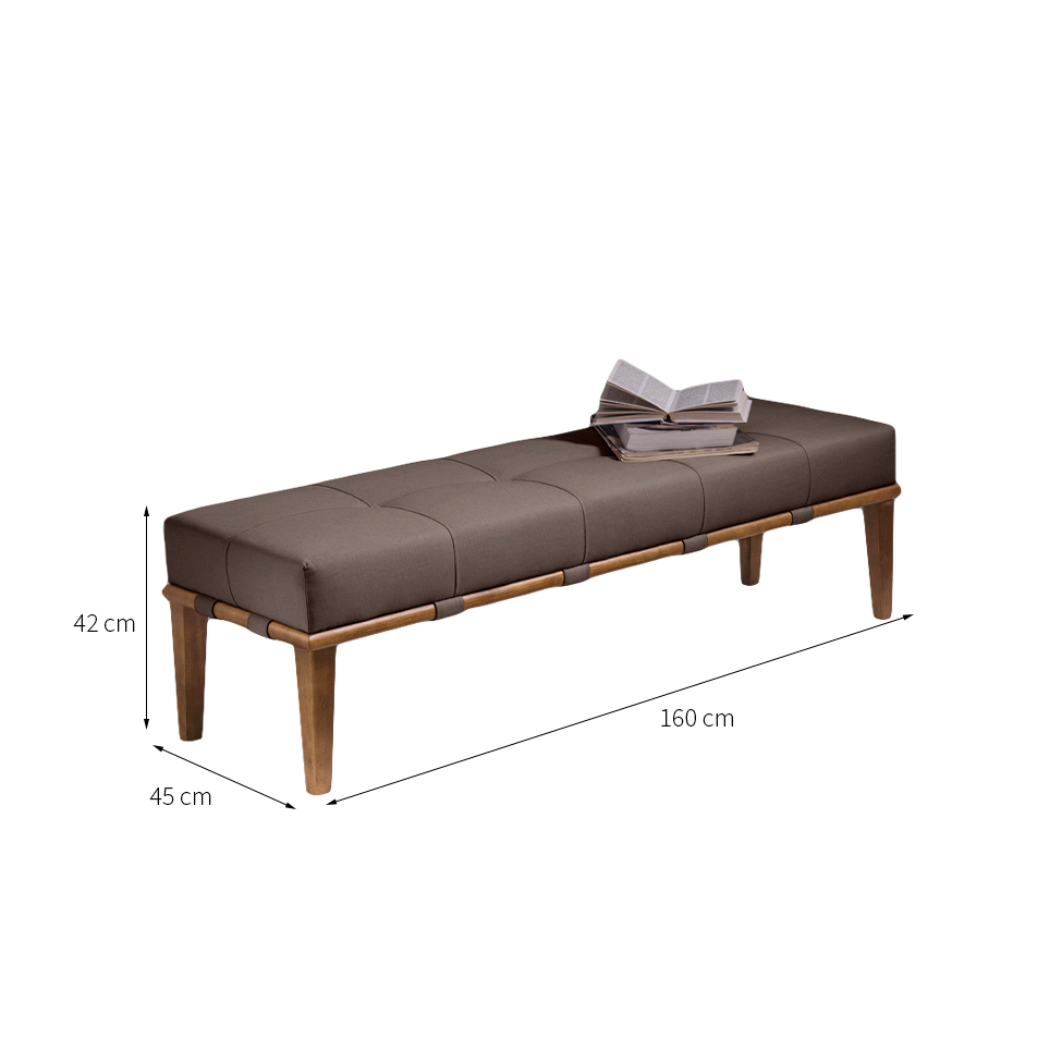 Puff Livia Marrom 160 cm