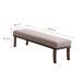 Puff Theo Bege e Imbuia 140 cm