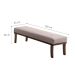 Puff Theo Bege e Imbuia 160 cm